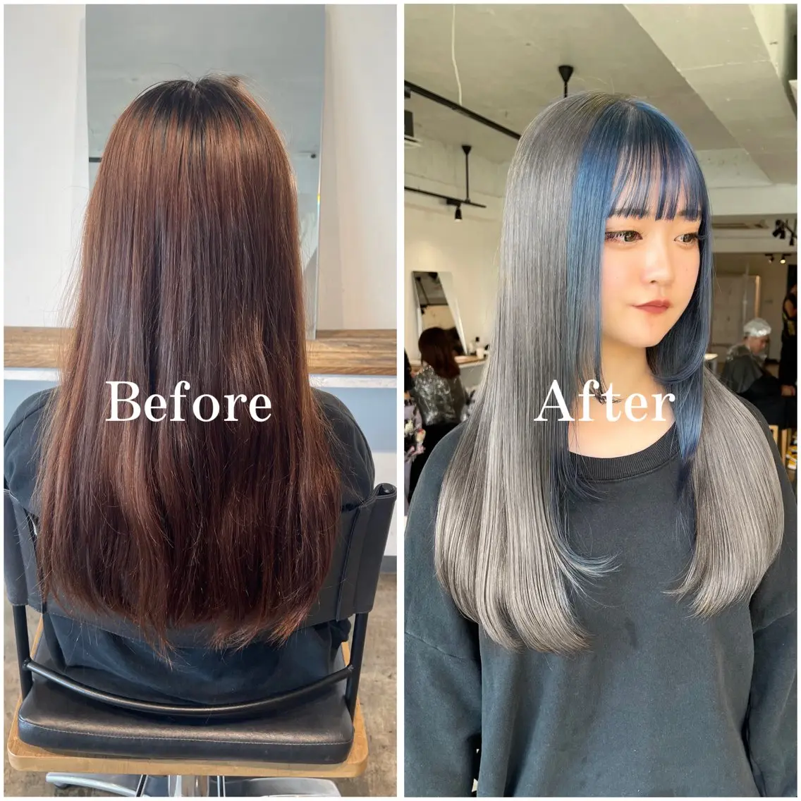 ロング カラー ブリーチ デザインカラー ハイトーンカラー ムラ修正/ ハイトーン💖Riaのヘアスタイル