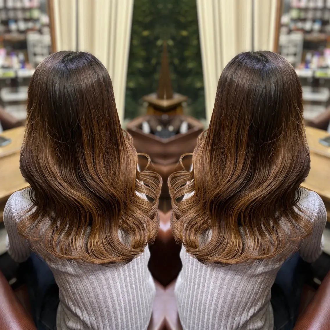 ヘアアレンジ 💎ハイトーン/艶 カラー モエカ💎のヘアスタイル
