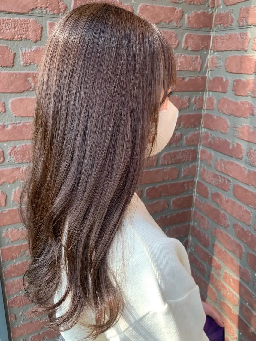 ロング カラー ベージュカラー ブラウンカラー ブラウンベージュ 寺田 さゆみのヘアスタイル