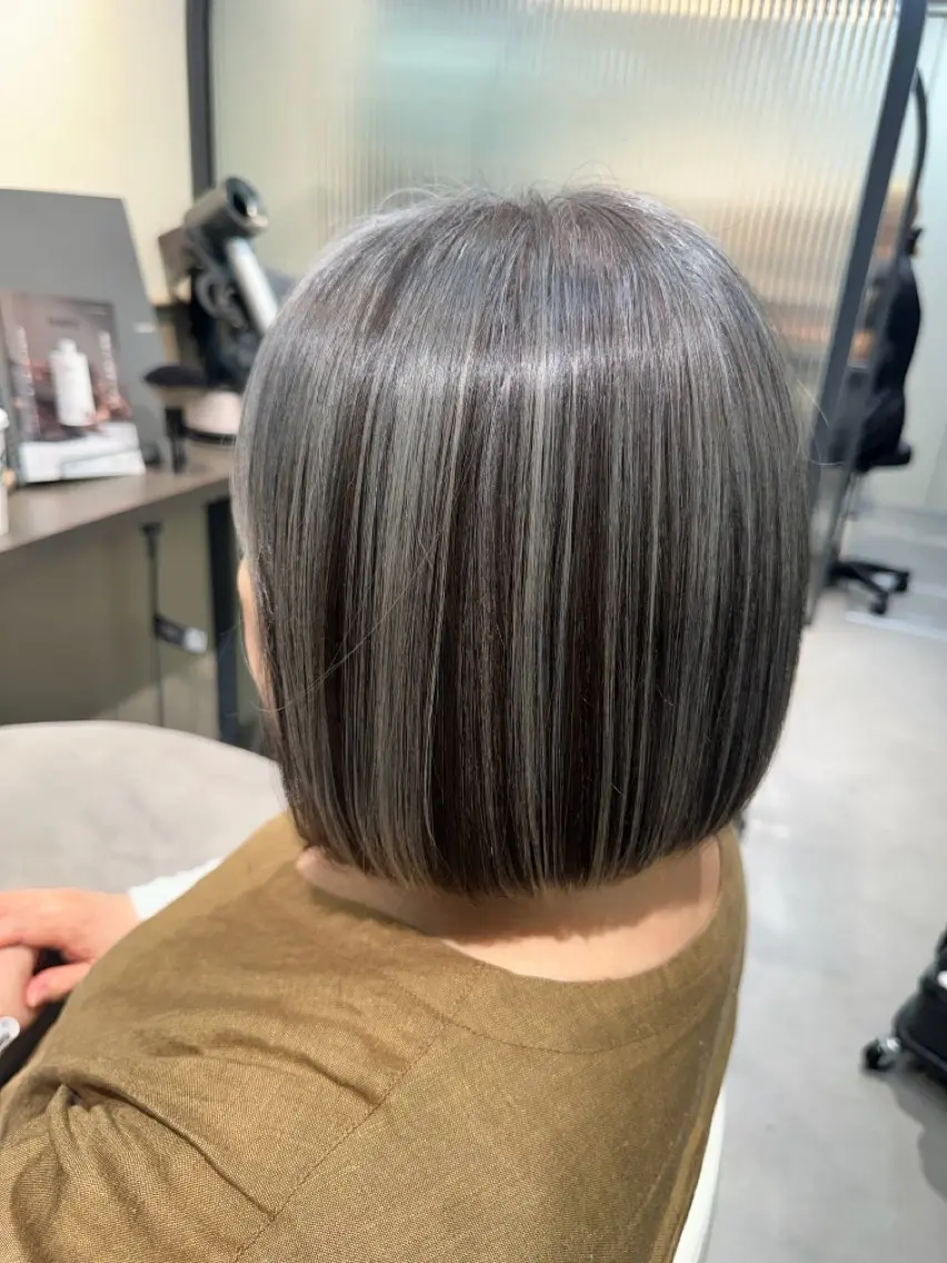 ミディアム 切りっぱなしボブ ボブ solon船橋2nd Amiのヘアスタイル
