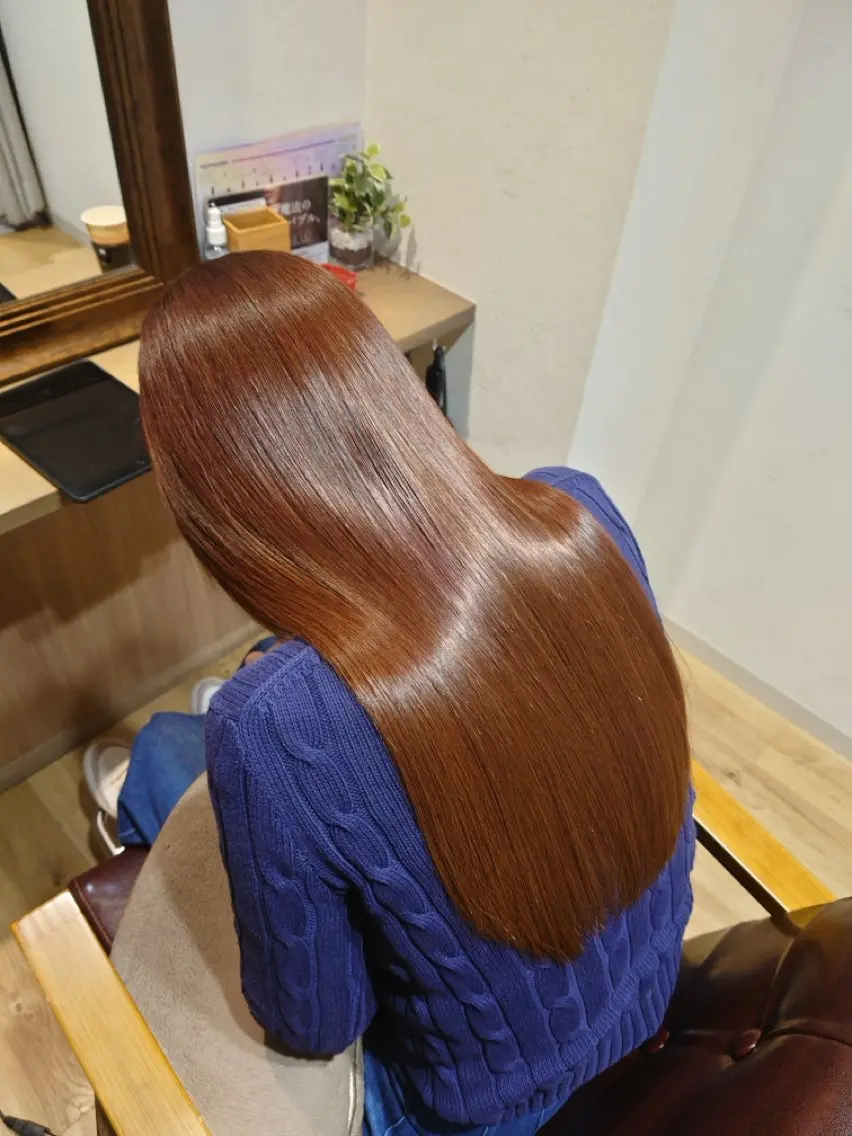 ロング カット 縮毛矯正 トリートメント センター南 SEIJIのヘアスタイル