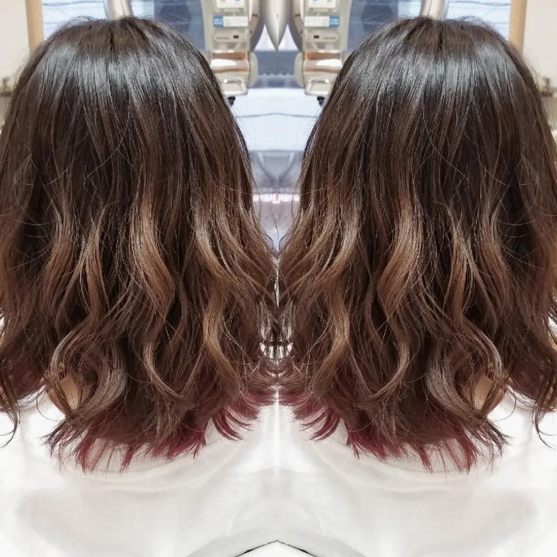カラー セミロング 髪質改善特化美容師 小林和哉のヘアスタイル