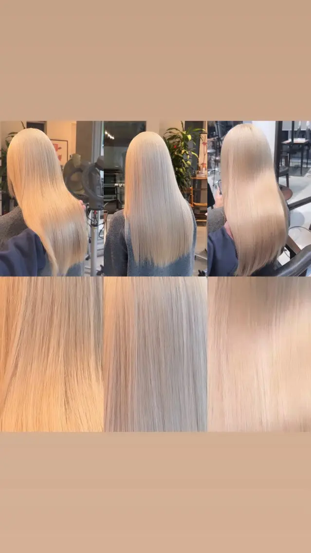 セミロング カラー パーマ ヘアアレンジ ヘアカラー トリートメント ブリーチカラー🤍 颯馬🐈‍⬛のヘアスタイル