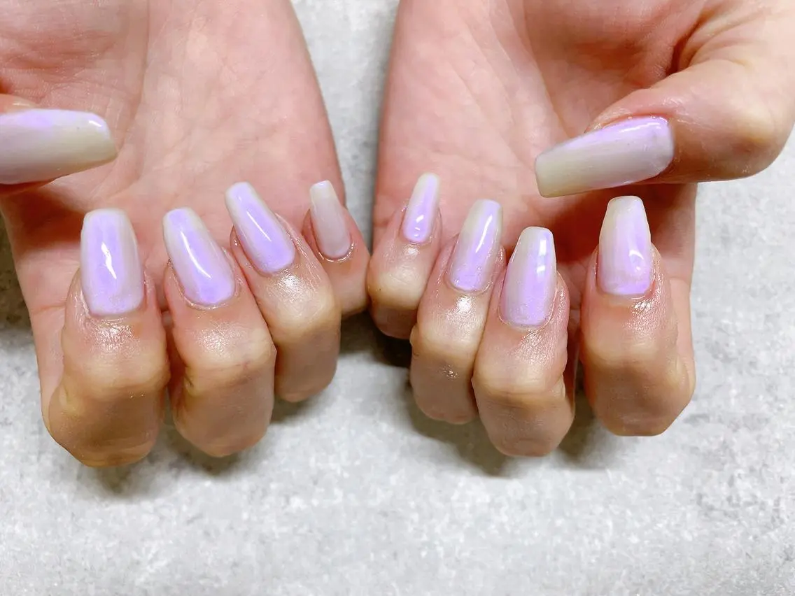 ネイル オーロラネイル フラワーネイル フットネイル フレンチネイル ジェルネイル ハンドネイル mogunail &blowのネイルデザイン