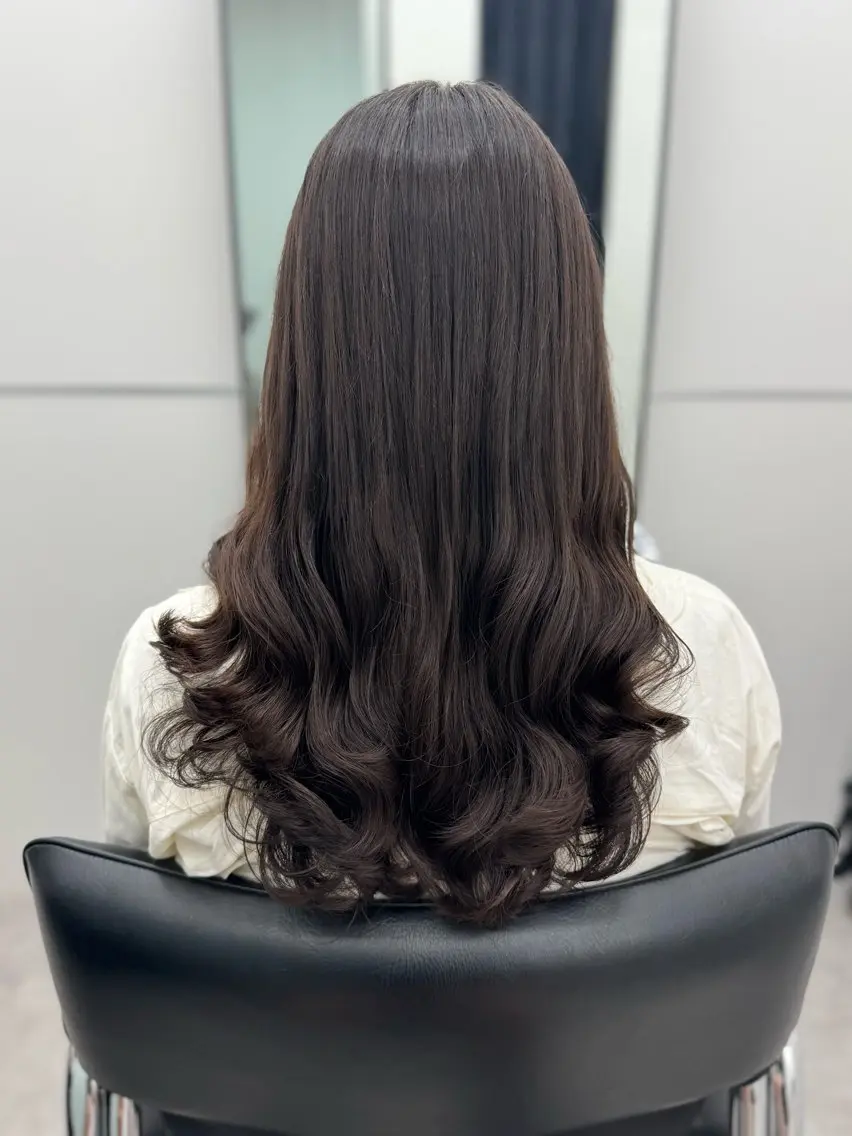 ロング パーマ 韓国風ヘア デジタルパーマ デジタルパーマ🫧 韓国風ヘア🫧サクラのヘアスタイル