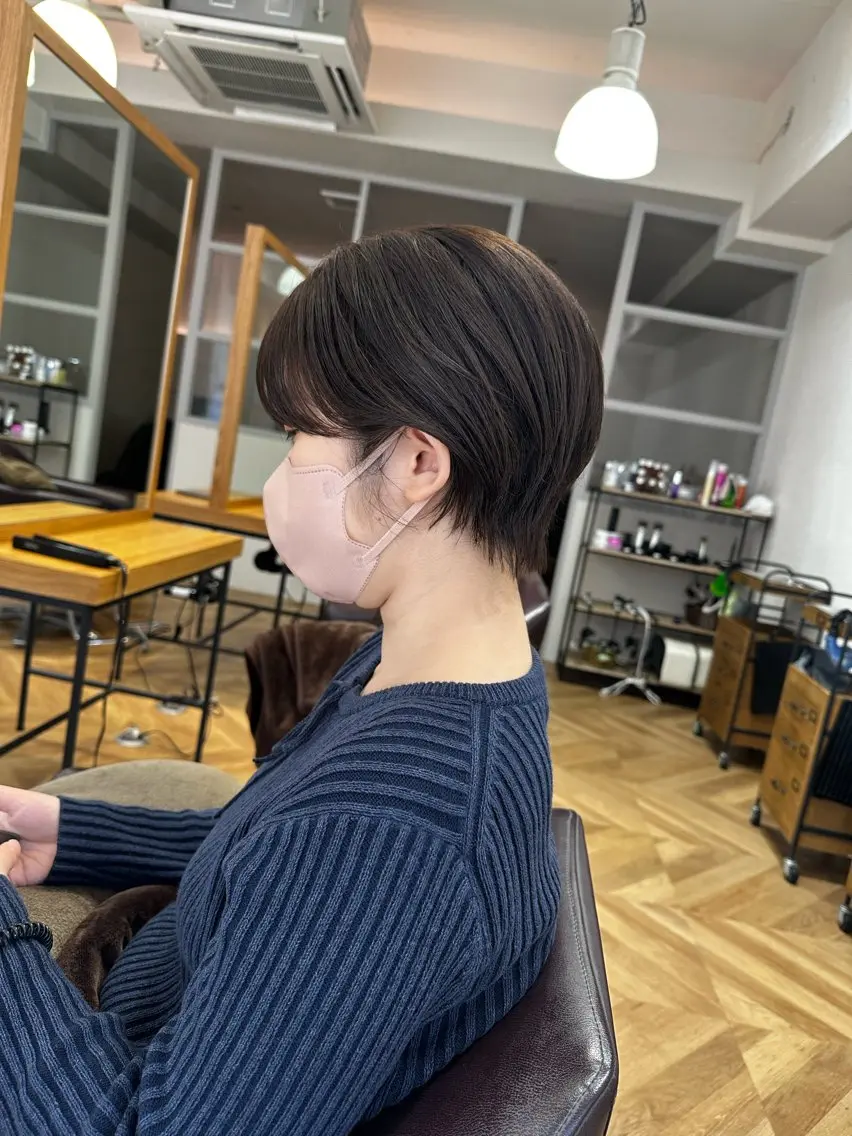 ショート カラー ショートヘア カット ヘアカラー ハマベ イクト FLORENのヘアスタイル