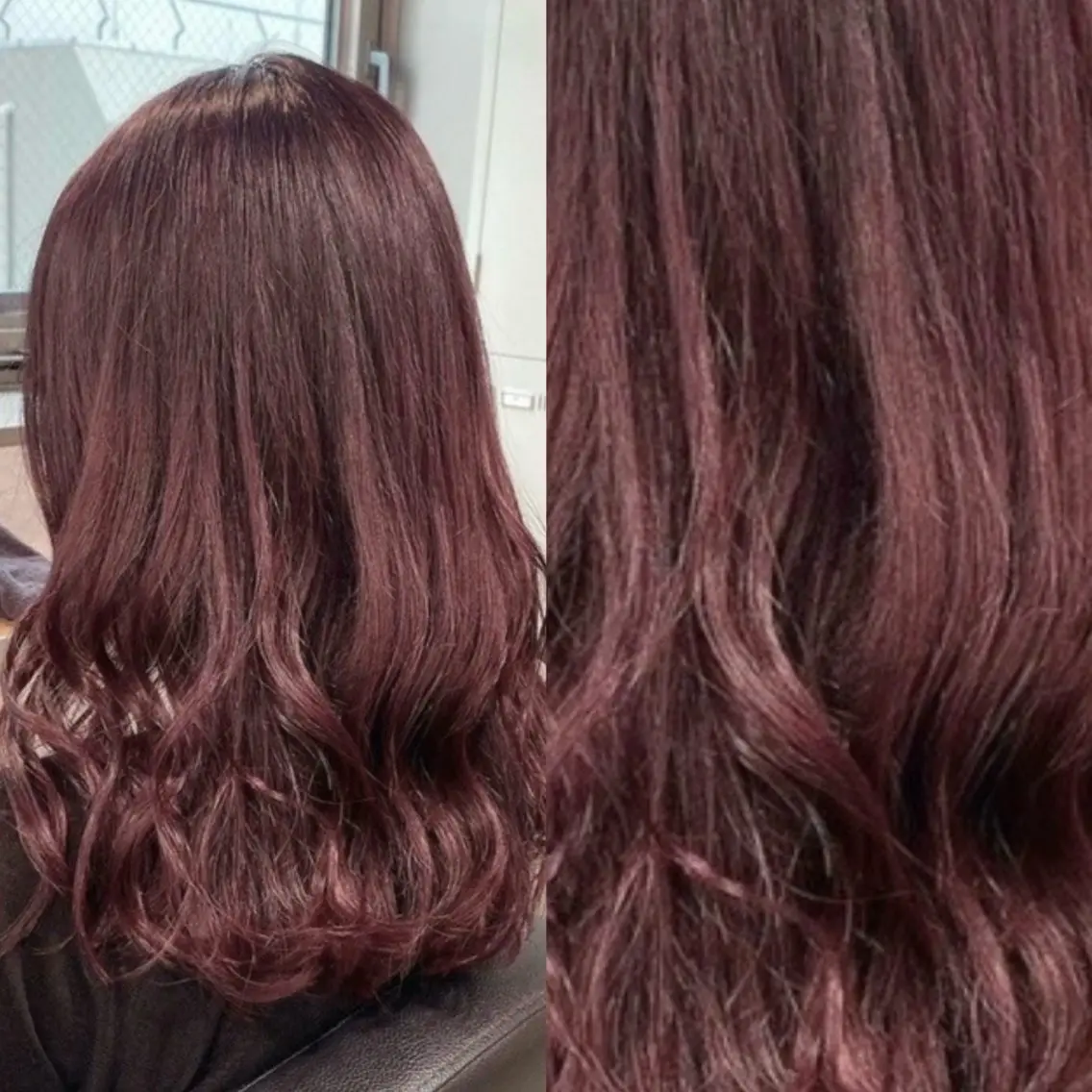 ロング カラー ブリーチ ブリーチなしカラー 髪質改善 トリートメント 💗愛され暖色💗 ピンク/レッド💗のヘアスタイル