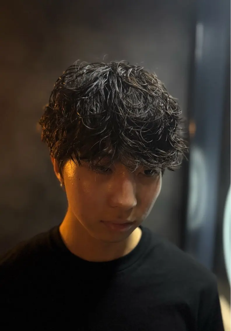 パーマ メンズ マッシュ メンズパーマ メンズ特化/前橋高崎 エンドウ　ソラのヘアスタイル