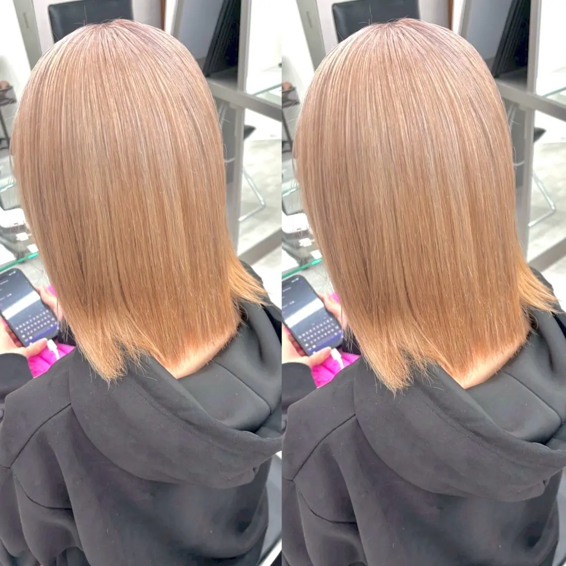 カラー ブリーチ ブロンド 透明感カラー ヘアメ🎀ハイトーン 🩵エクステ🪄しほのヘアスタイル