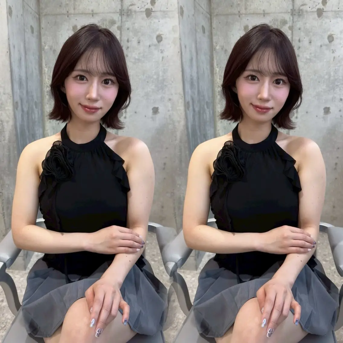 ミディアム ボブ くびれヘア 新宿/ローレイヤー/ kurea🎀のヘアスタイル