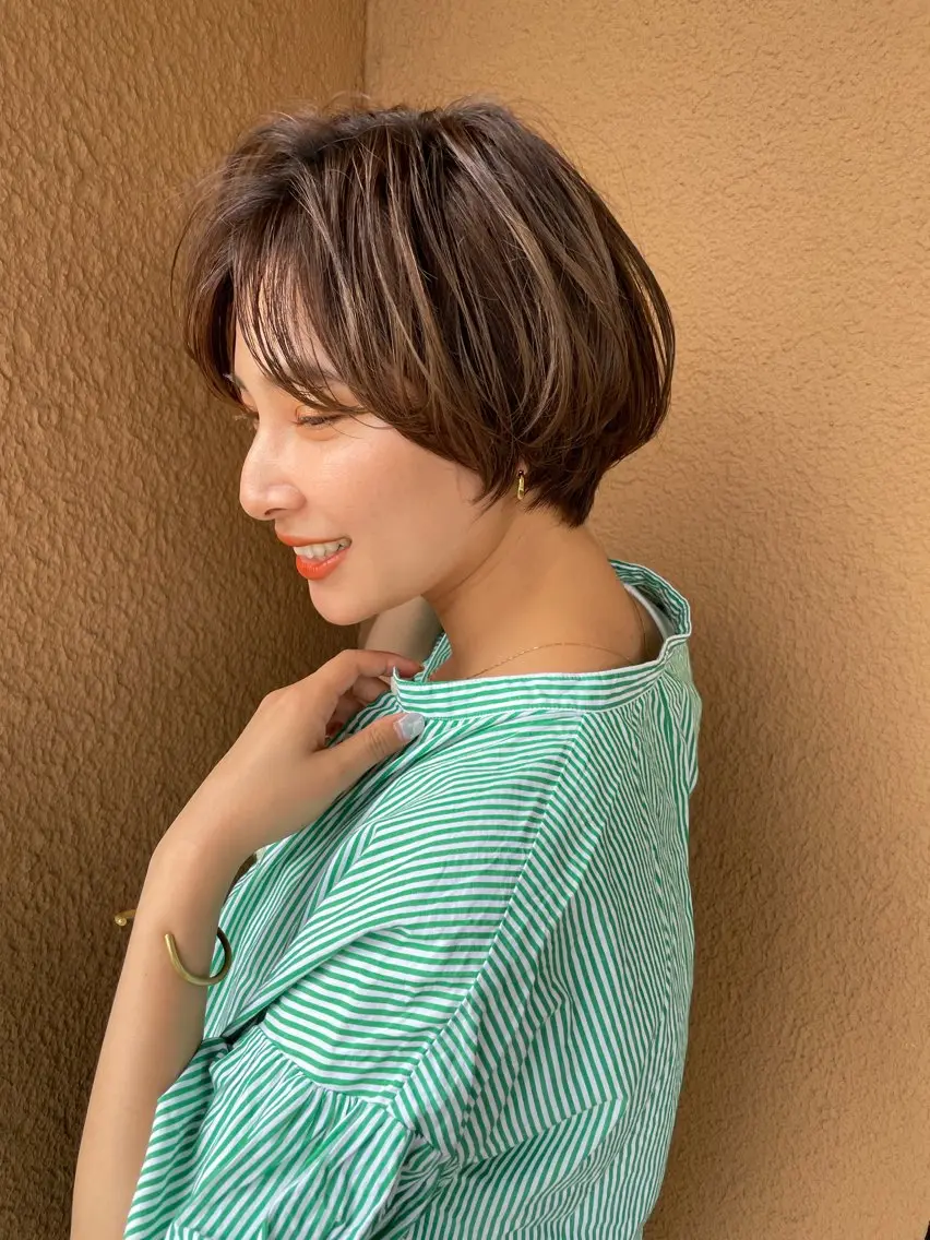 ショート ショートヘア カット ヘアカラー 鳥羽 正治のヘアスタイル