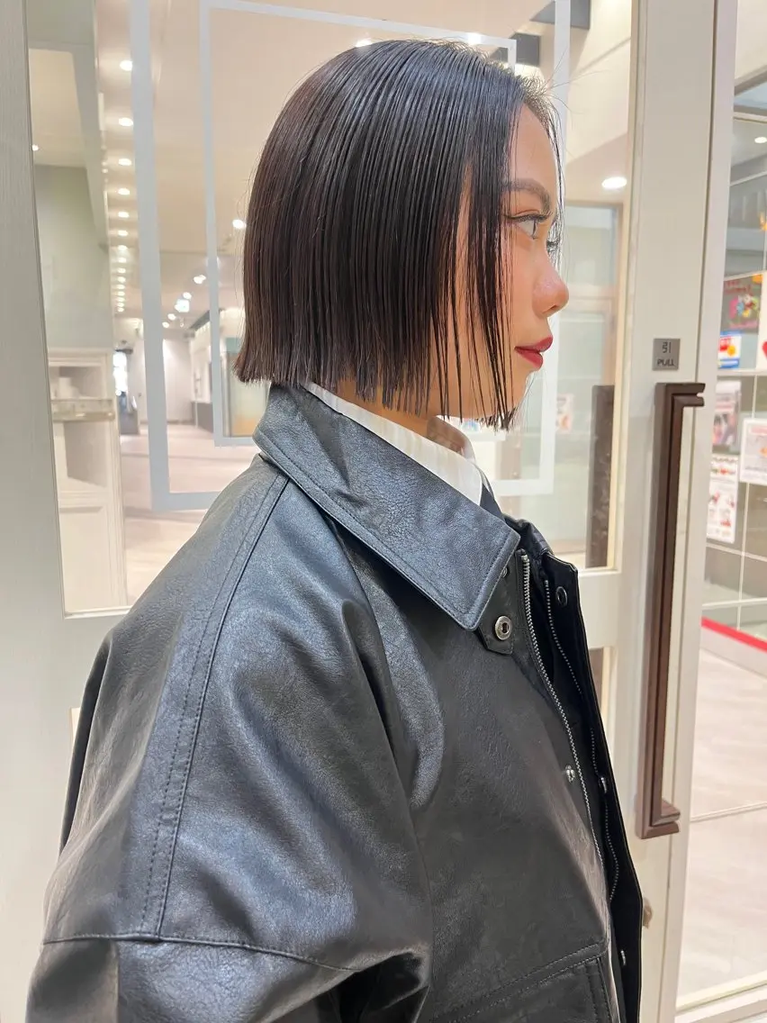 ショート 黒田瀬奈/ボブ まろやかベージュのヘアスタイル