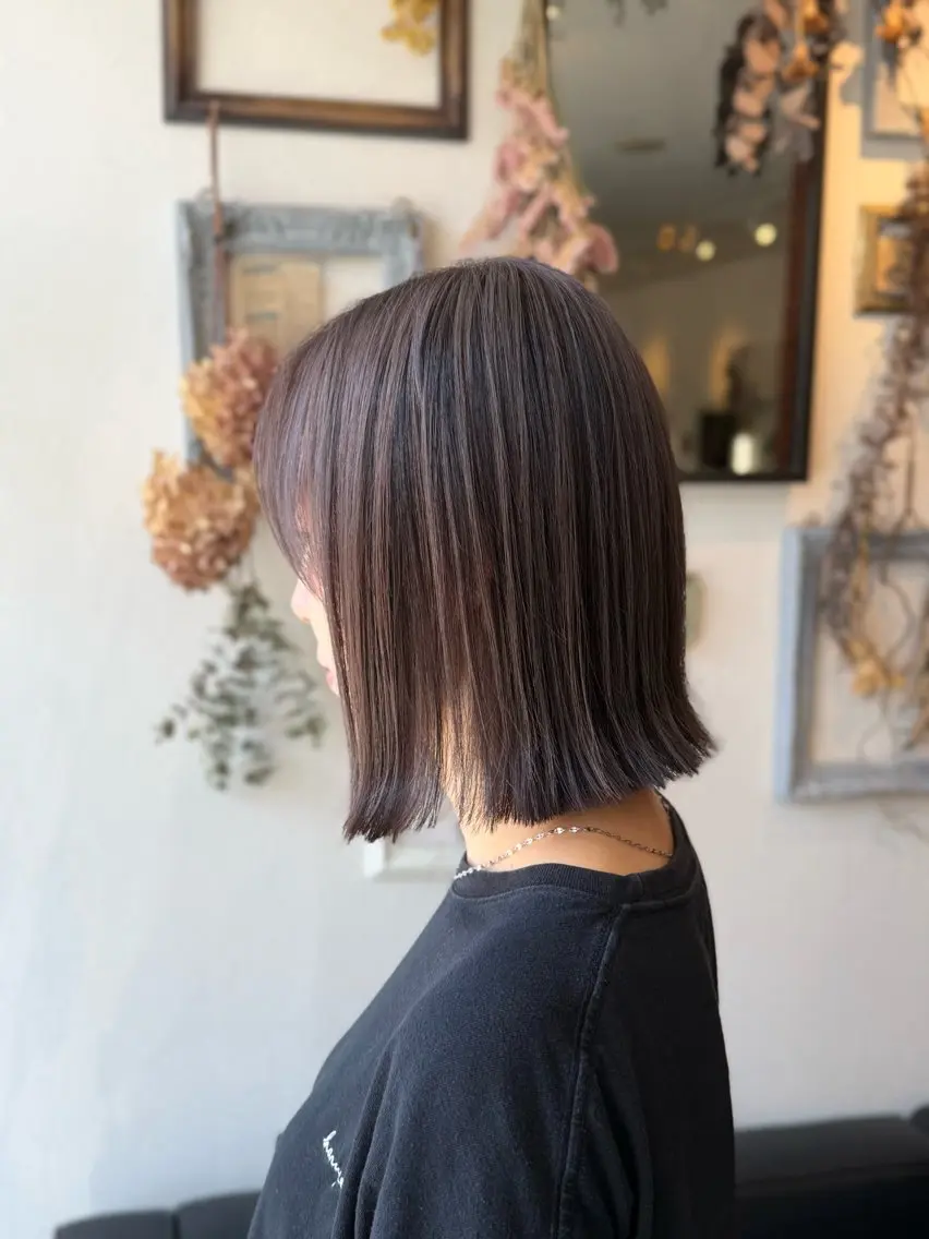 ミディアム カラー 透明感カラー グレージュ ヘアカラー 💜推しインナー カラー/菊池柊真💜のヘアスタイル