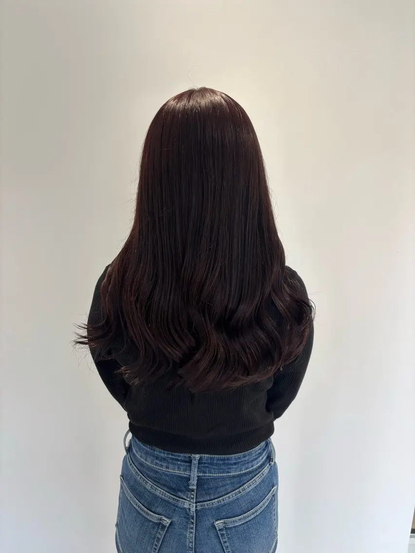 ロング カット ヘアカラー トリートメント mayuki /暖色/艶カラーのヘアスタイル