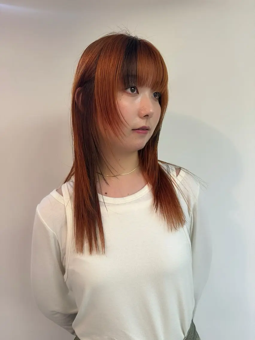 ロング ヘアカラー トリートメント udaハイトーン /ボブ/レイヤーのヘアスタイル