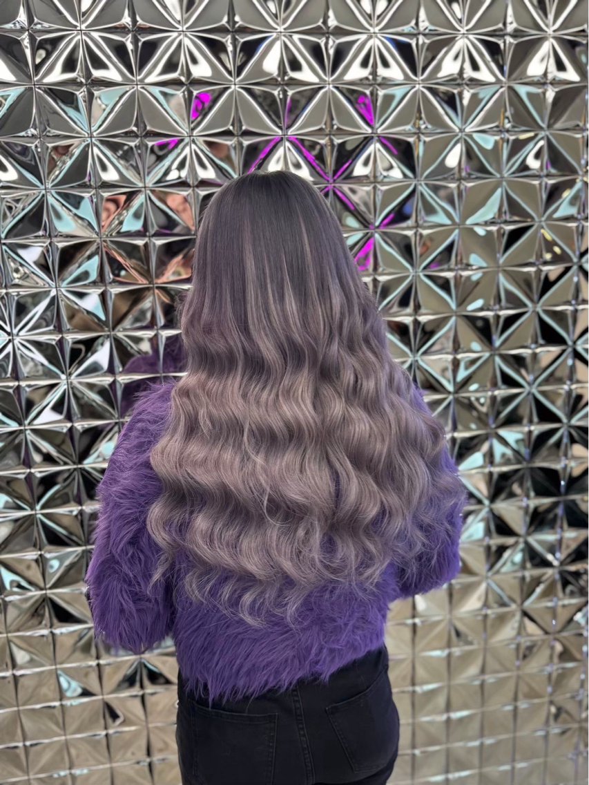 ロング カラー ブリーチ ダブルカラー ハイトーンカラー ラベンダーカラー Lovestasy 京都河原町店のヘアスタイル