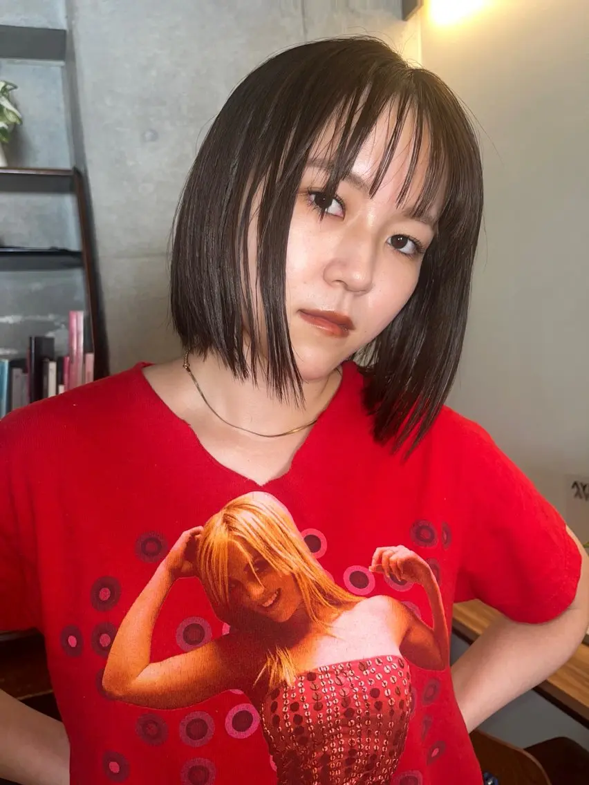ショート ボブレイヤー ボブ 顔まわりレイヤー ハイレイヤー 韓国風ヘア レイヤーカット\ウル フ　chinatsuのヘアスタイル