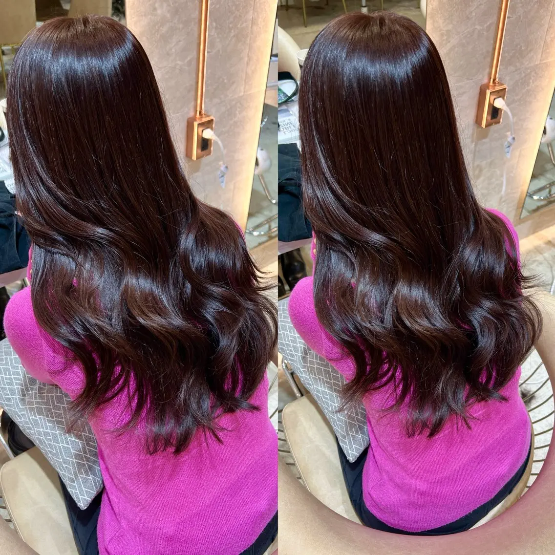 ロング カラー ラベンダーカラー カット ヘアカラー トリートメント 韓国ヘア♡おくれ毛♡ ボブ♡sayakaのヘアスタイル