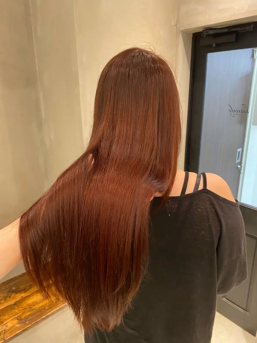 ミディアム カット ヘアカラー トリートメント 新宿/顔周りカット +レイヤー＝しずく♩のヘアスタイル