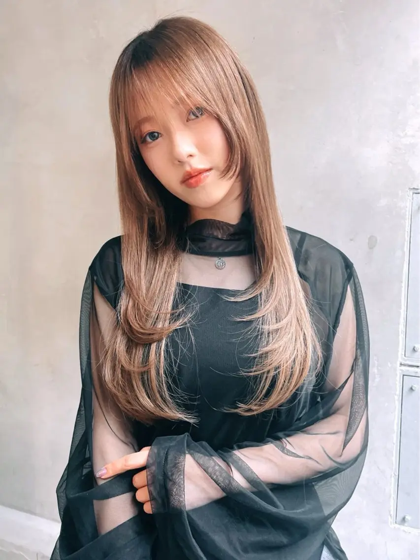 ロング カラー 艶髪／韓国ヘア🎀 Kanon︎︎⁺.のヘアスタイル