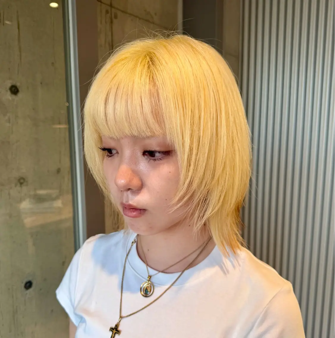 ミディアム カラー ヘアアレンジ カット ヘアカラー トリートメント 艶ボブ×透明感カラー 特化・リクト💥のヘアスタイル