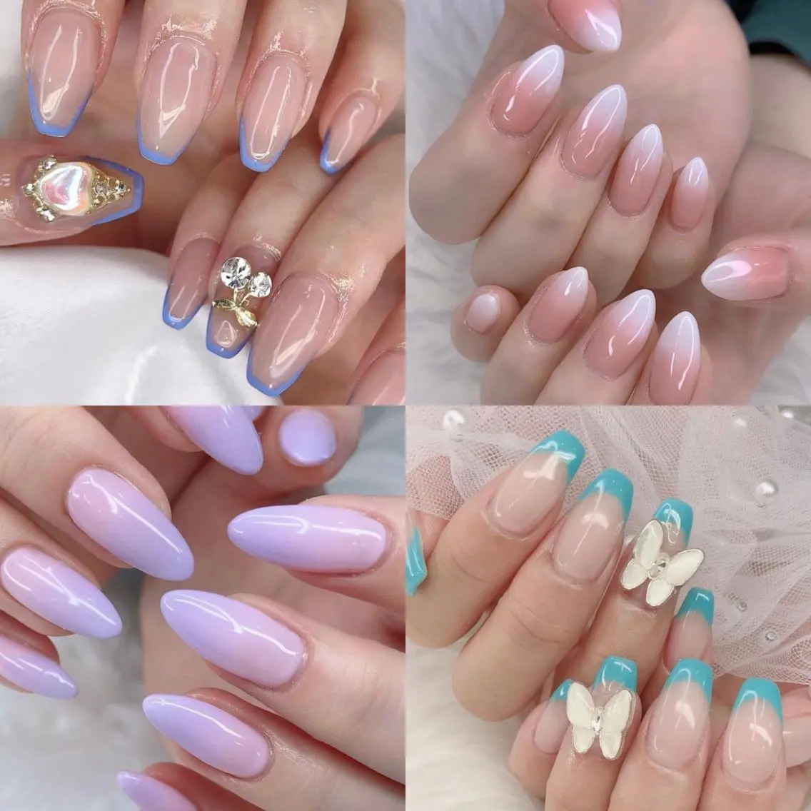 ネイル 渋谷／チップ長さ出し 👑アプレgel-xのネイルデザイン