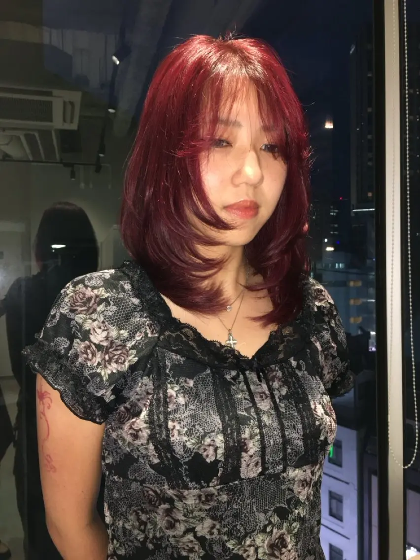 セミロング ヘアカラー 浅沼 伸昌のヘアスタイル