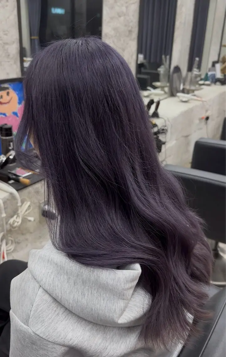 ロング カラー ラベンダーカラー カット ヘアカラー トリートメント 🪐LANDS🪐 福垣 海也のヘアスタイル