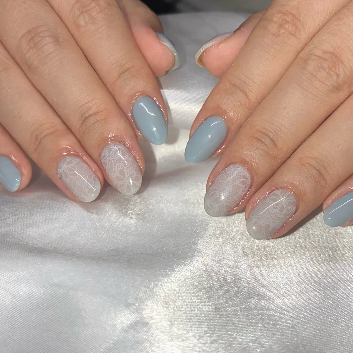 ネイル レース ハンドネイル Nail ヌシん家 AKANEのネイルデザイン