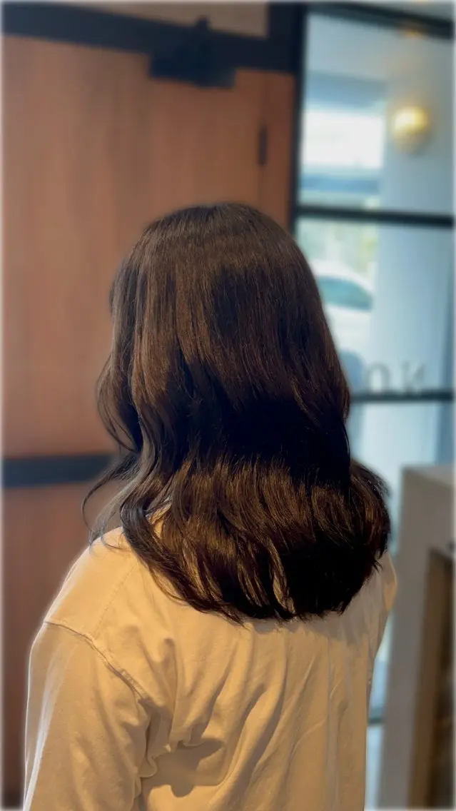 ミディアム かじももな|女性限定 パーマモデル募集!のヘアスタイル