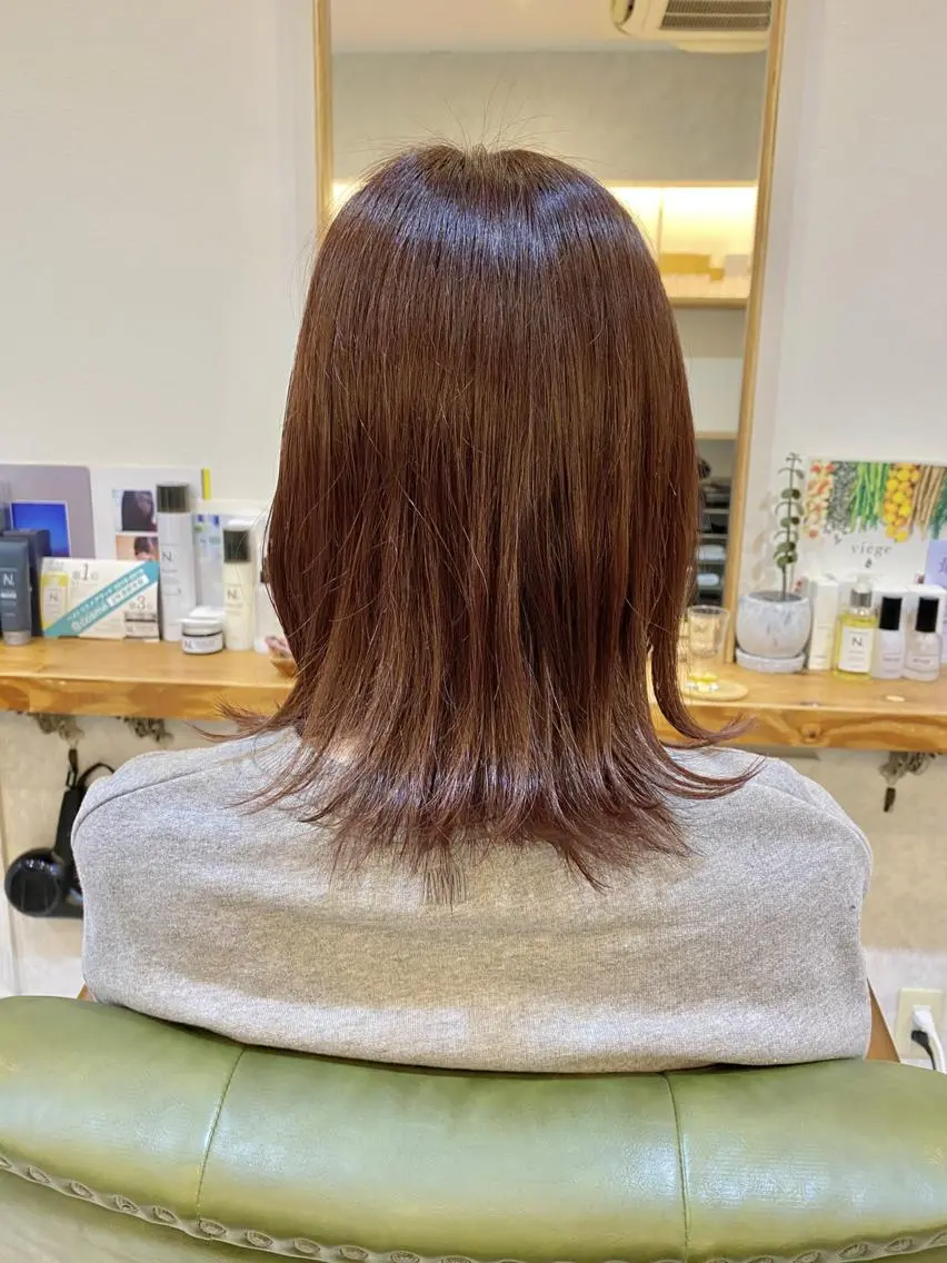 イルミナカラーでワンカラー+トリートメント+極潤コラーゲンの写真