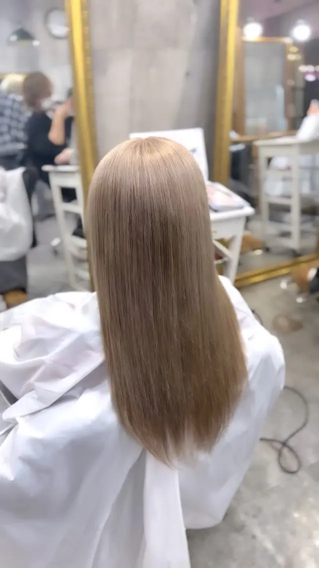 セミロング ヘアカラー uda 抜きっぱなし /最高級エクステのヘアスタイル