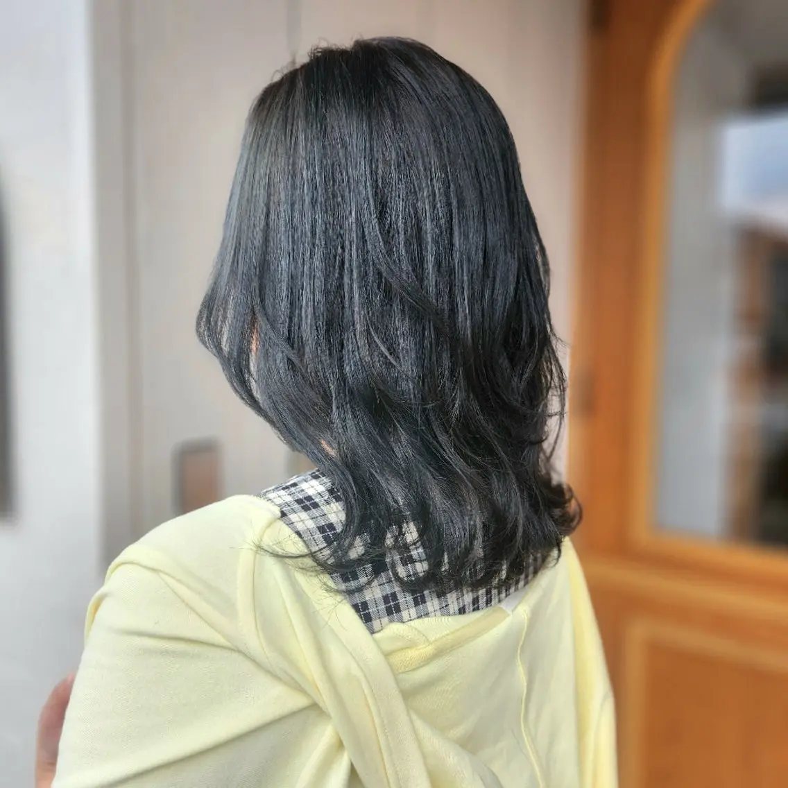 セミロング カラー オリーブグレー シールエクステ🎀 ホシノ🕒ユウカのヘアスタイル