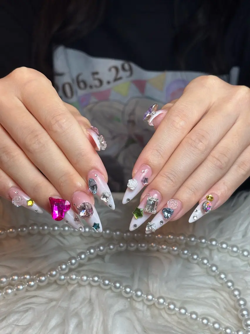 ネイル キラキラネイル 韓国ネイル マグネットネイル 夏ネイル ワンホンネイル ハンドネイル Sully Nail  Labのネイルデザイン