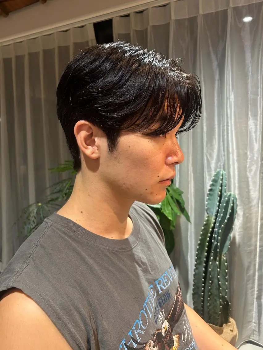 メンズ センターパート メンズ韓国風 げん/梅田美容室 中崎町美容室のヘアスタイル