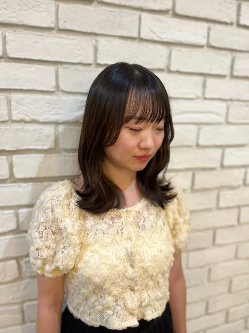 【ミニモ限定👑】似合わせカット+ブリーチなし透明感カラー💎(ロング/ミディアム/ボブ)の写真
