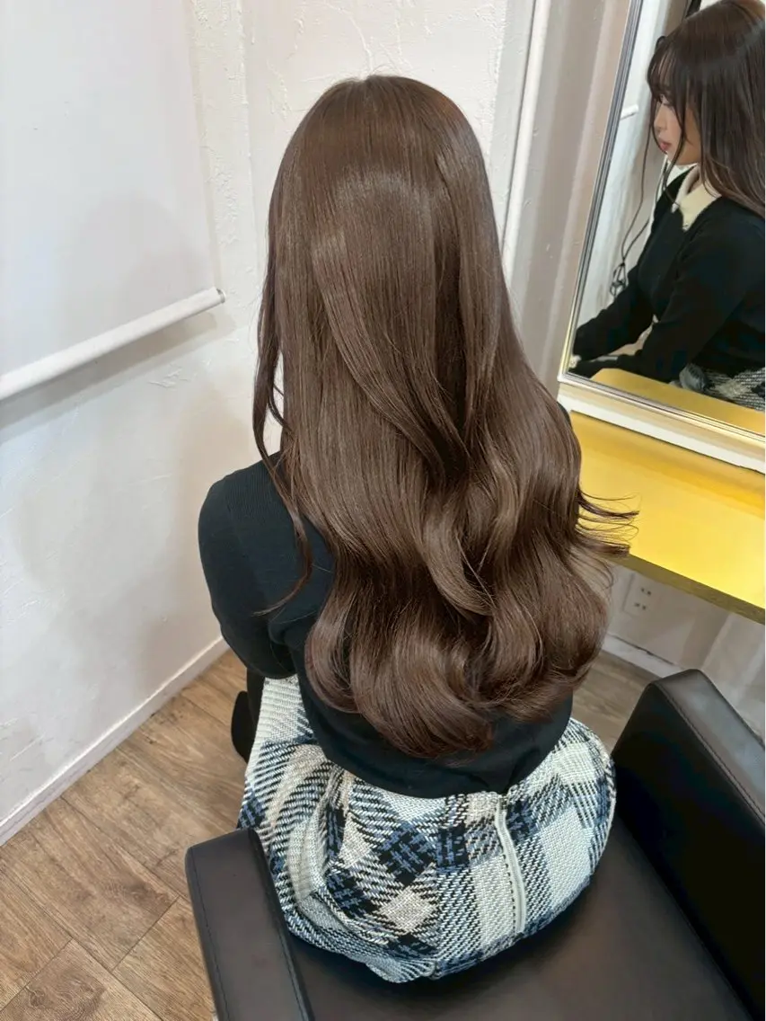 ロング カラー 透明感カラー トリートメント 透明感カラー特化/ ベージュ/梅田/英輝のヘアスタイル
