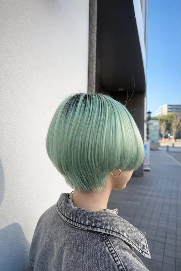 ショート カラー カット ヘアカラー 縮毛矯正／艶カラー アオキタイキのヘアスタイル