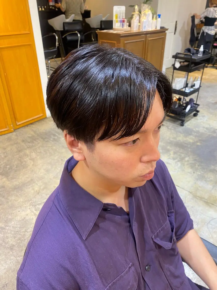 ショート カラー メンズ カット ヘアカラー トリートメント レイヤーボブ/ 艶カラー/サナ🌼のヘアスタイル