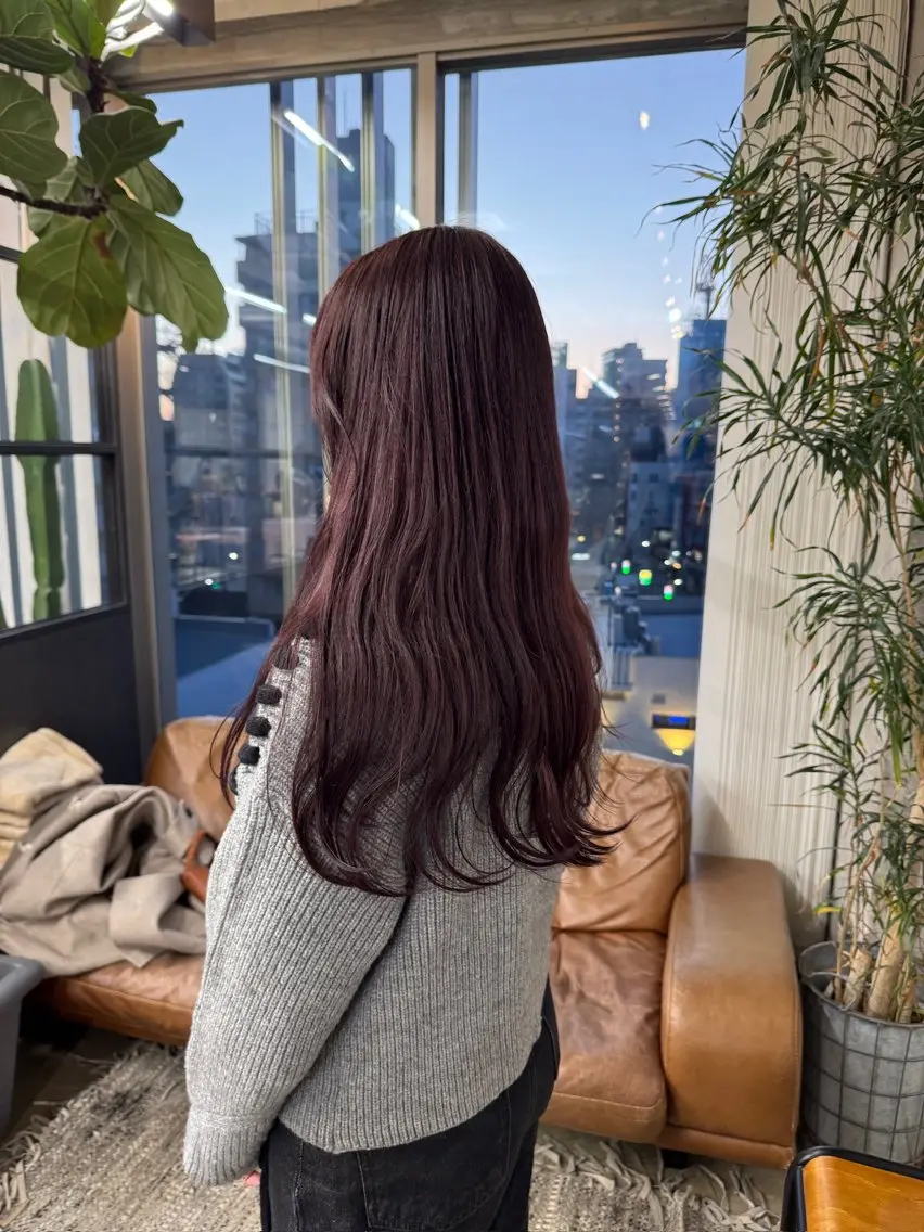 ロング カラー ヘアカラー トリートメント 森田遥奈/透明感カラ ー/似合わせカットのヘアスタイル