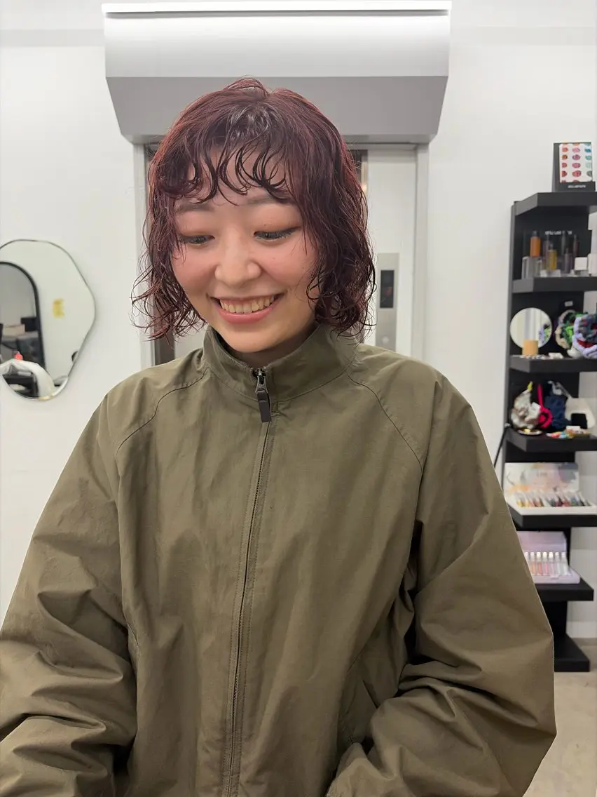 パーマ カット ヘアカラー Nico☺︎🎀YU ボブ/カットのヘアスタイル