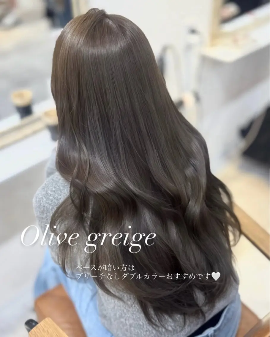 ロング カット ヘアカラー トリートメント mareka/顔周り /透明感カラー🤍のヘアスタイル