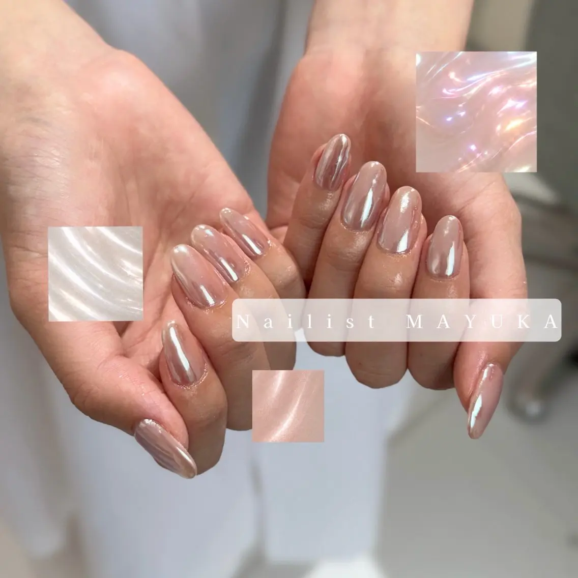 ネイル オーロラネイル ハンドネイル CLALA MAYUKA🍒のネイルデザイン