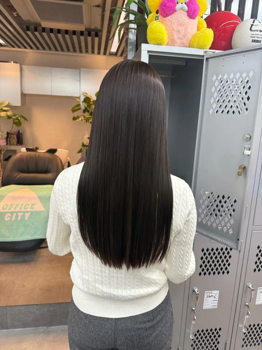 ロング 縮毛矯正 トリートメント 乾かすだけでまとまる /髪質改善西村涼太のヘアスタイル
