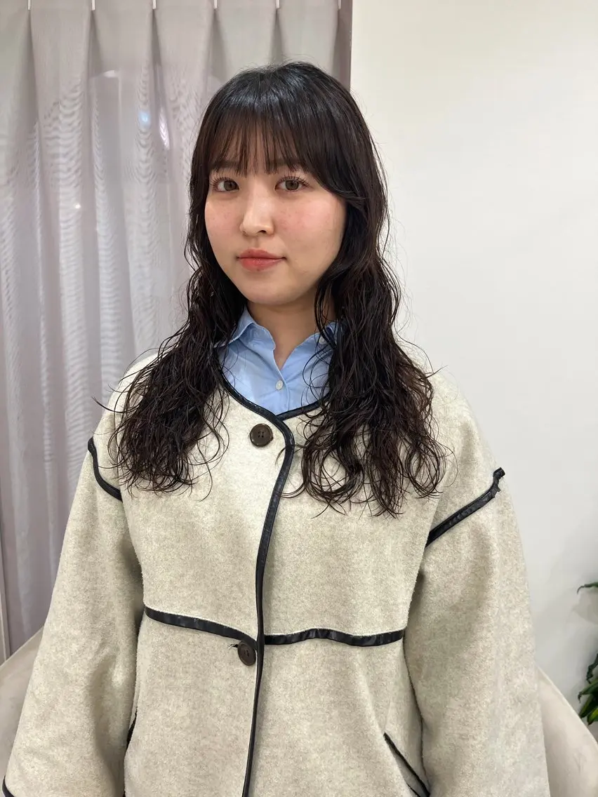 セミロング パーマ カット パーマ トリートメント 松村 澪里のヘアスタイル