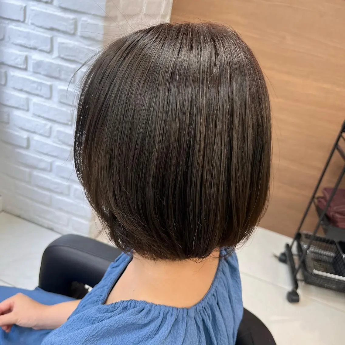 ミディアム カラー ショートボブ 透明感カラー グレージュ ラベンダーカラー ラベンダーグレージュ カット ヘアカラー トリートメント 【メンズ縮毛矯正/ Ryoka】のヘアスタイル