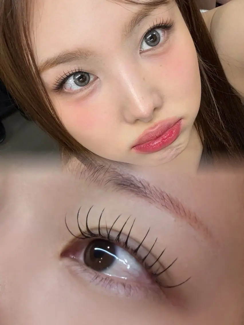 マツエク・マツパ Cカール Dカール フラットラッシュ 目尻長め セクシー マツエク KUREA♡ 七隈のマツエク・マツパデザイン