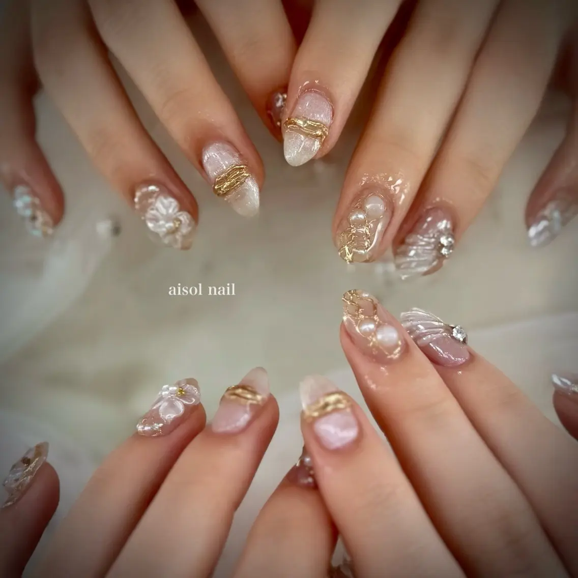 ネイル 持ち込み ハンドネイル Aisol nail salonのネイルデザイン