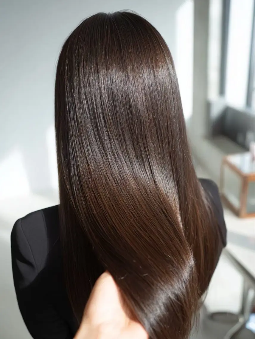 ロング 縮毛矯正 ロゼ 神田 雅春のヘアスタイル