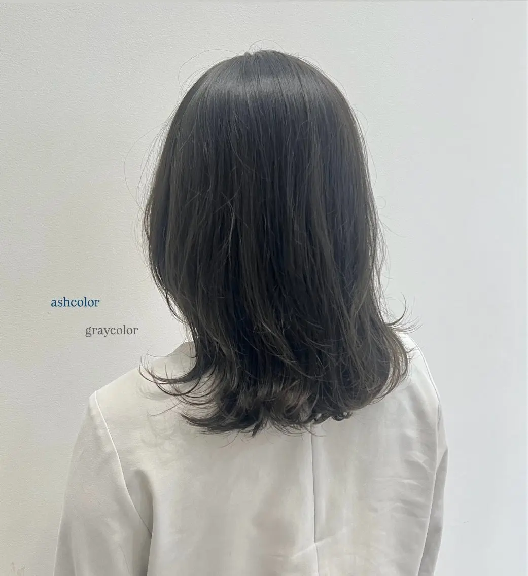 ミディアム カラー 透明感カラー ヘアカラー トリートメント 黒阪 なみのヘアスタイル